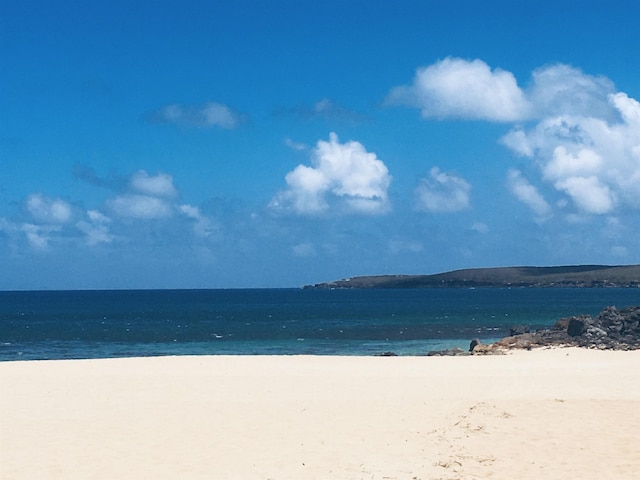 water view with a view of the beach