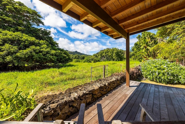 view of wooden terrace