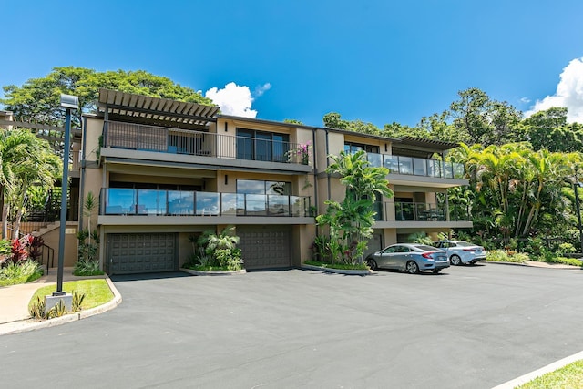 view of property featuring a garage