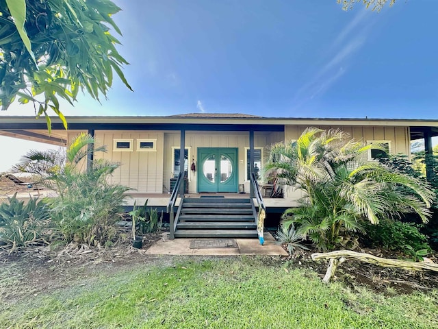 view of front of house featuring covered porch