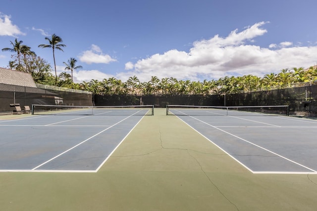 view of tennis court