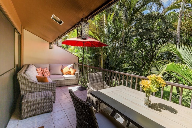 balcony with an outdoor living space