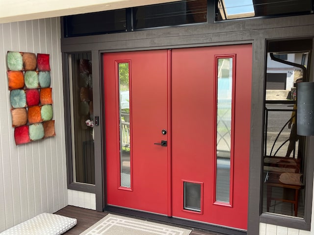 view of doorway to property