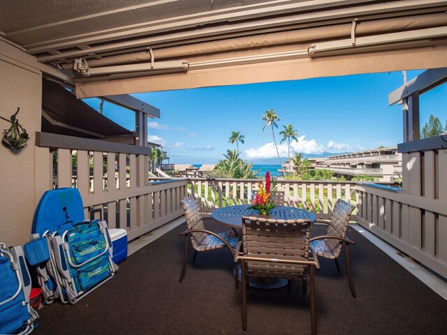 view of patio with a balcony