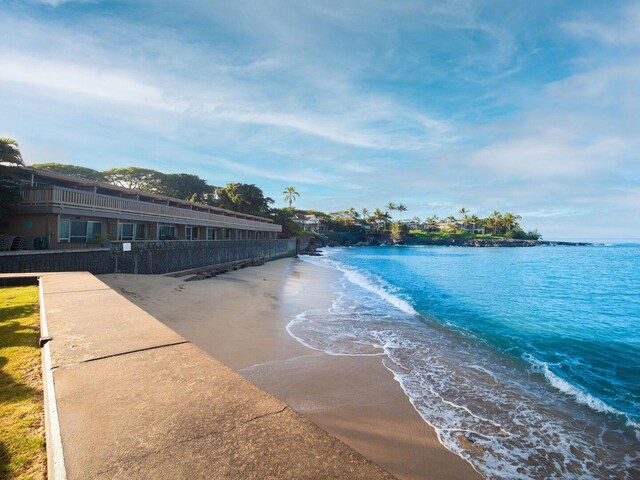 water view featuring a beach view