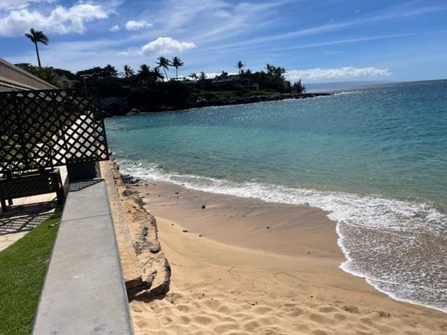 property view of water with a view of the beach