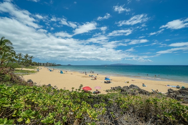 property view of water with a view of the beach