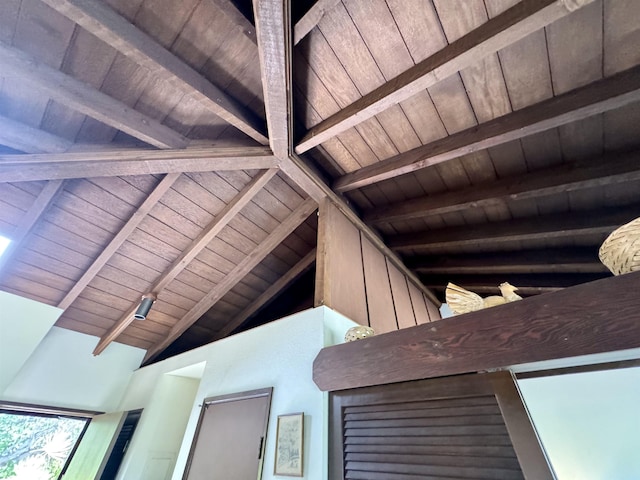 details with beam ceiling and wood ceiling