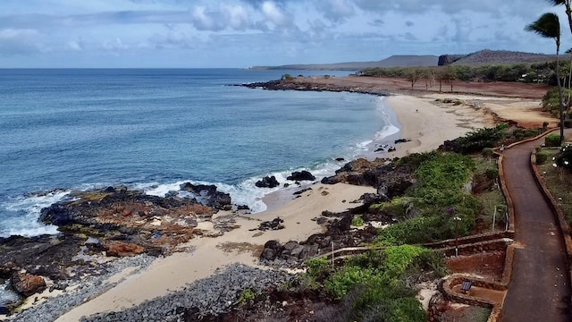 water view with a view of the beach