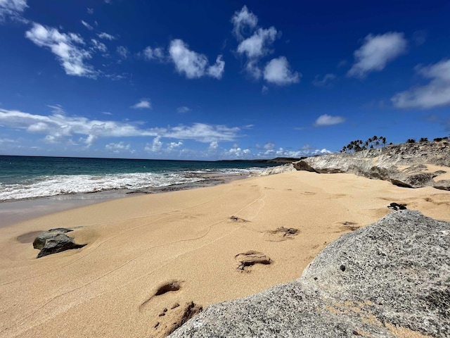 property view of water with a view of the beach