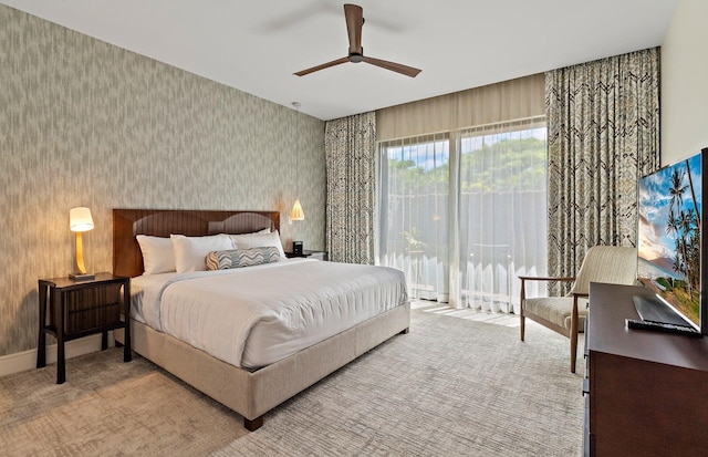 bedroom with ceiling fan