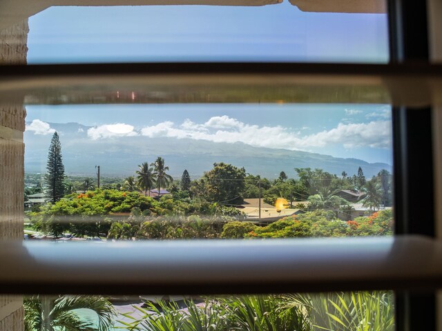 room details with a mountain view