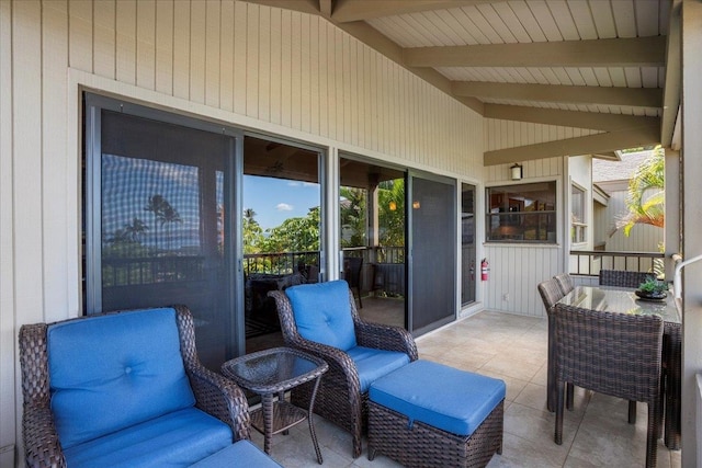 view of patio featuring outdoor lounge area