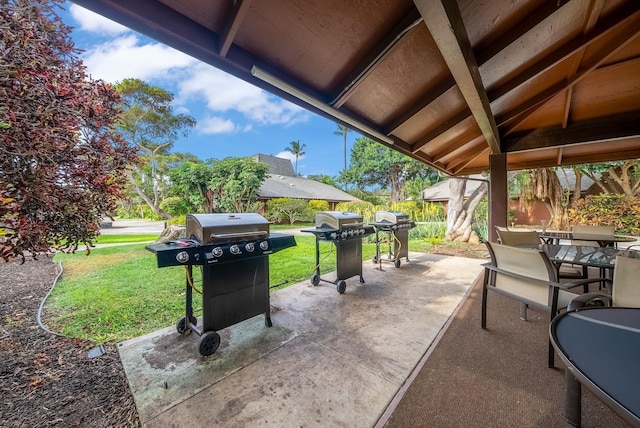 view of patio with grilling area