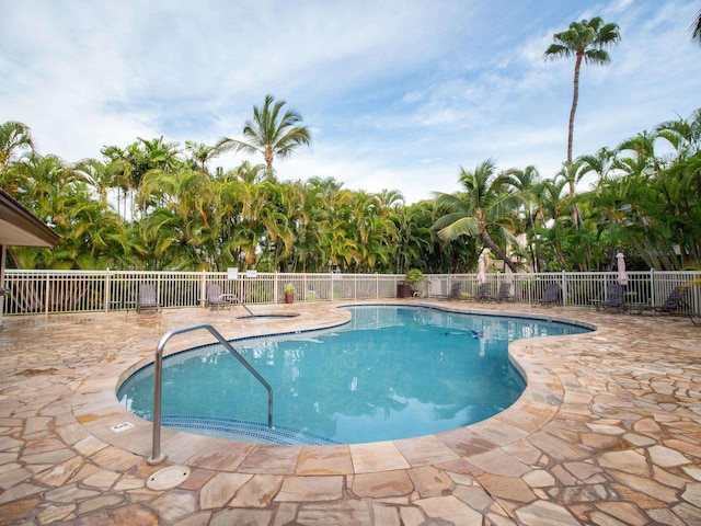 view of pool with a patio area