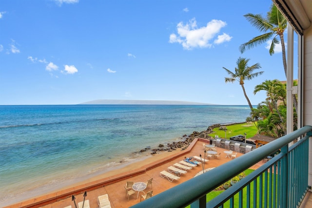 water view featuring a beach view