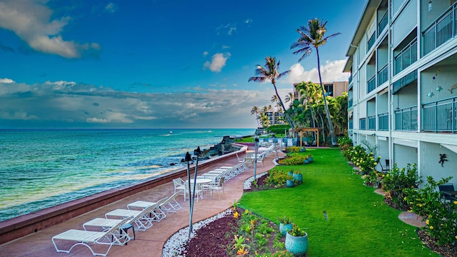 water view featuring a view of the beach