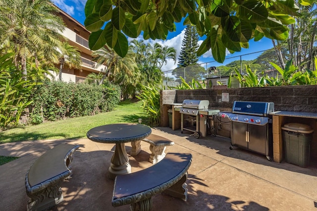 view of patio / terrace with grilling area