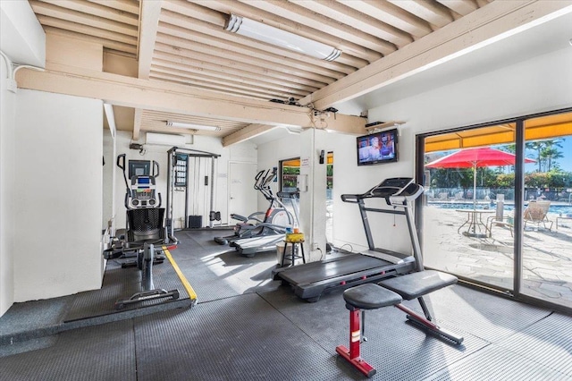 view of exercise room