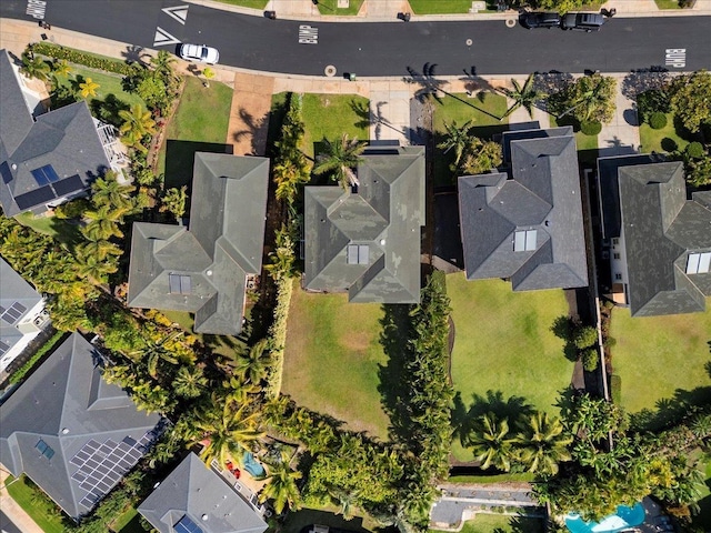 drone / aerial view with a residential view