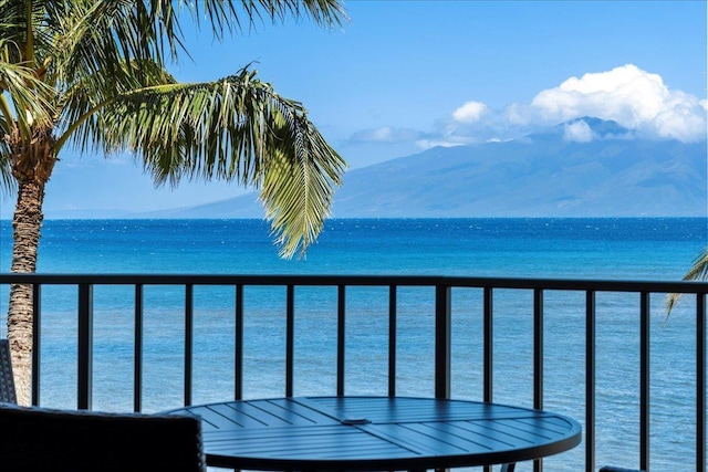 property view of water with a mountain view