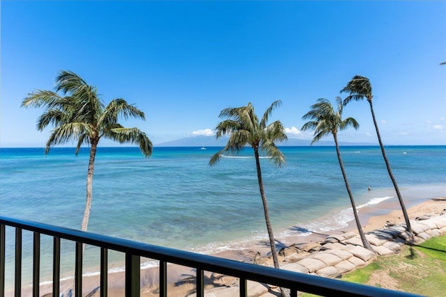 water view featuring a view of the beach