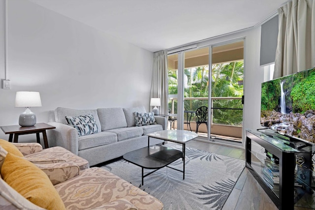 2575 S Kihei Rd Unit P-104, Kihei, HI 96753 - living room featuring wood finished floors and floor to ceiling windows