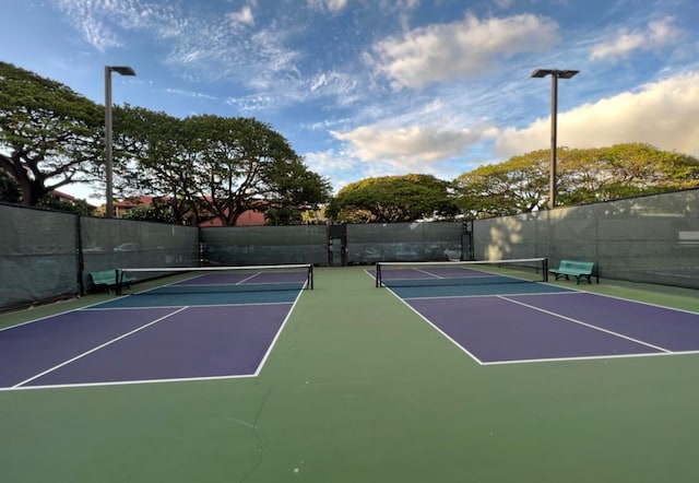 view of tennis court