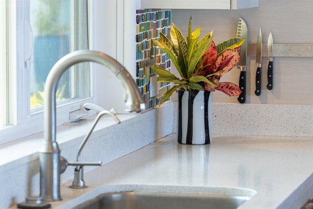 interior details featuring sink