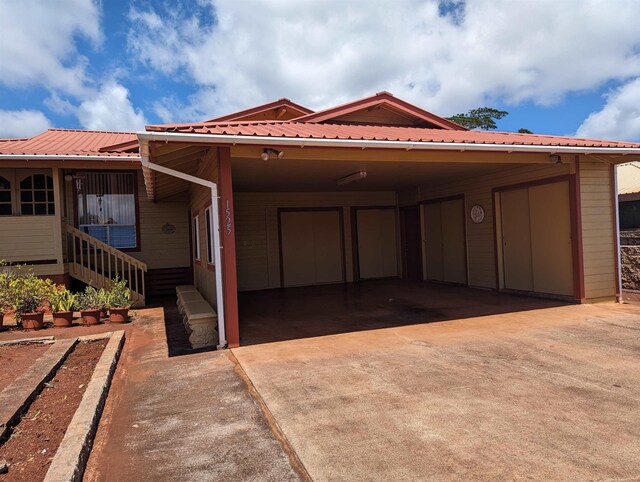 1525 Pakali Pl, Lanai City, HI 96763 - view of front of house with a carport
