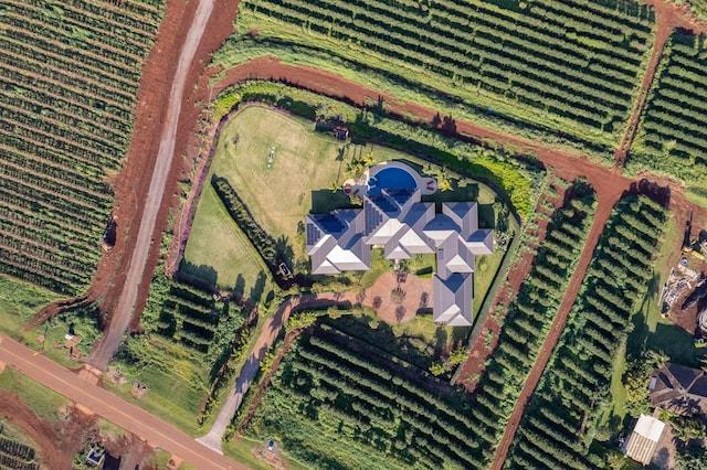 bird's eye view featuring a rural view