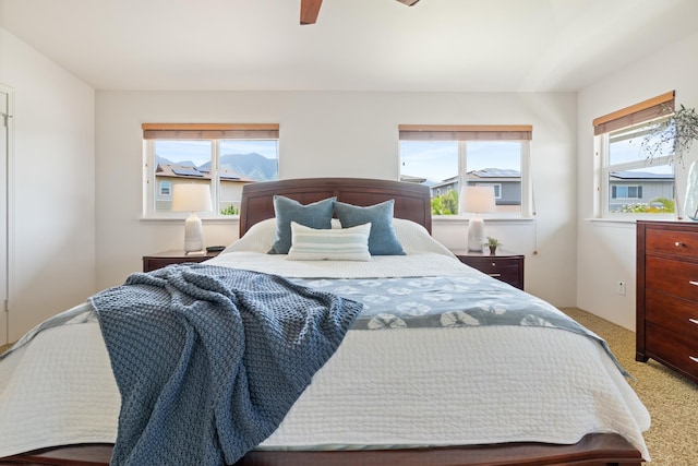 124 Kapela Pl, Kahului, HI 96732 - bedroom featuring light carpet and ceiling fan