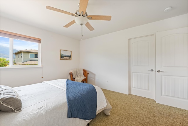 124 Kapela Pl, Kahului, HI 96732 - carpeted bedroom featuring ceiling fan