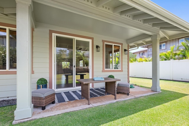 124 Kapela Pl, Kahului, HI 96732 - view of patio featuring fence