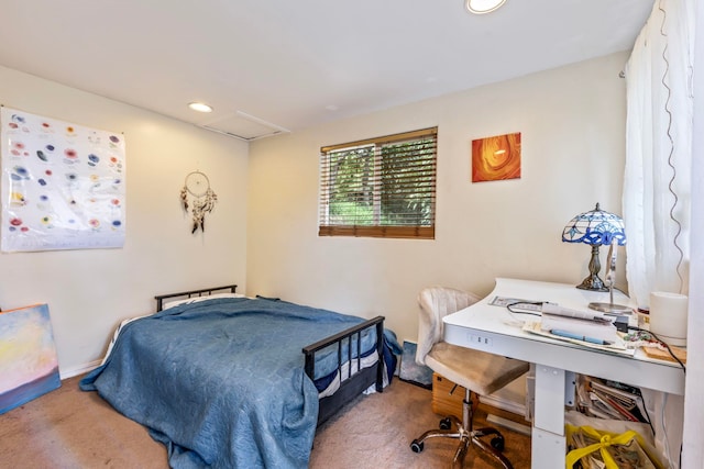 view of carpeted bedroom