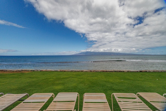 property view of water featuring a mountain view