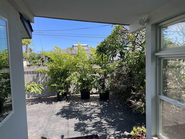 view of patio with fence
