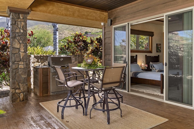 view of patio with outdoor dining space