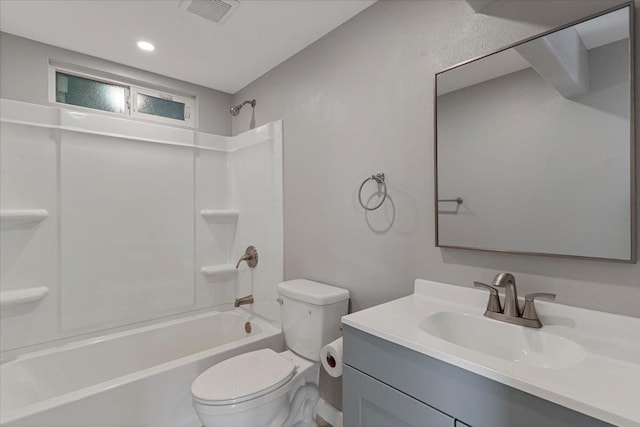 139 Mehani Pl, Kihei, HI 96753 - bathroom featuring visible vents, toilet, vanity, and  shower combination