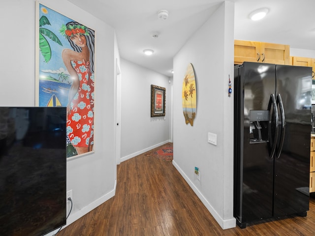 3100 Mapu Pl, Kihei, HI 96753 - corridor with dark wood-style floors and baseboards