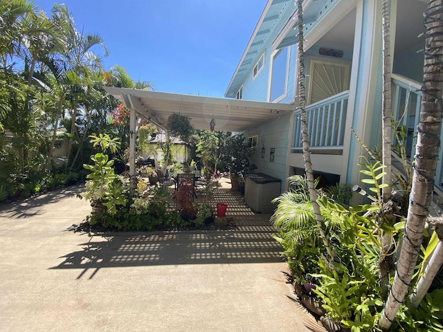 view of patio with a carport