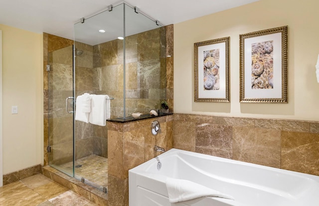 130 Kai Malina Pkwy Unit Nr202, Lahaina, HI 96761 - full bathroom featuring a garden tub and a stall shower