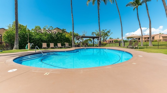 pool with fence