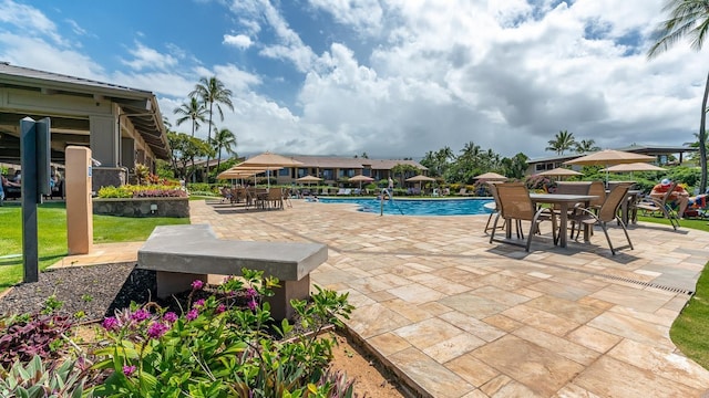 pool featuring a patio