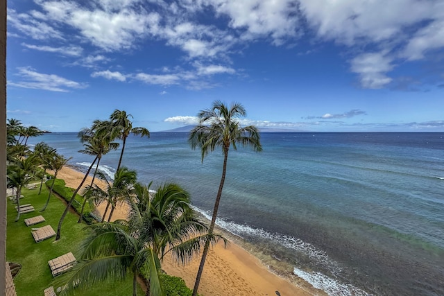 water view featuring a view of the beach