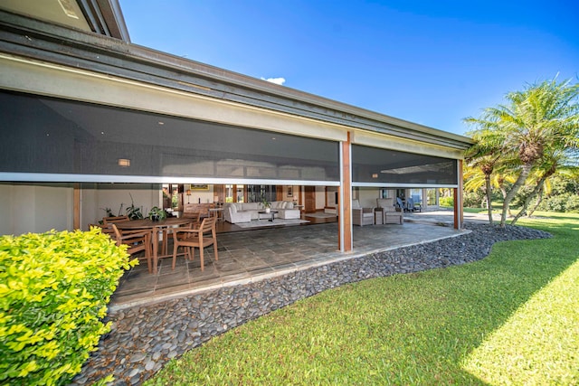 view of patio / terrace featuring an outdoor living space