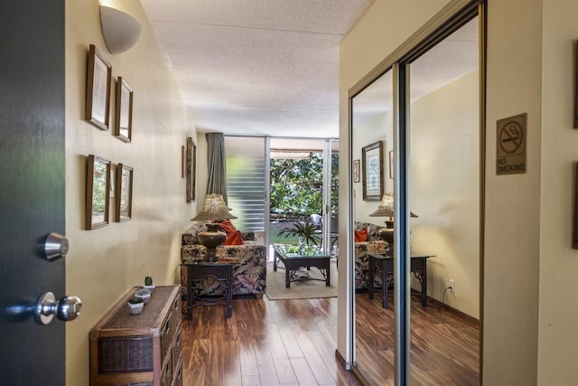 doorway to outside featuring dark hardwood / wood-style flooring