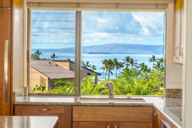 property view of water with a mountain view