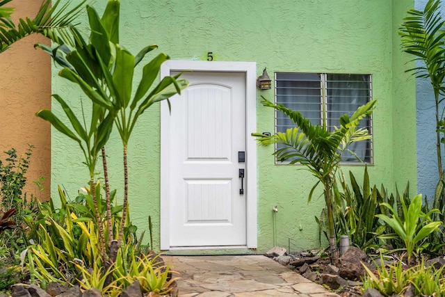 view of doorway to property