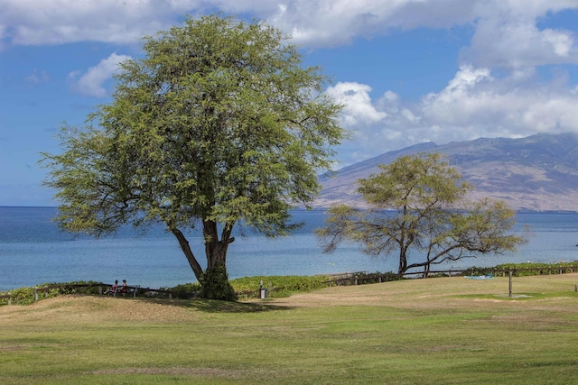 property view of water with a mountain view